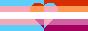 A mixture of the Lesbian and Trans Flags